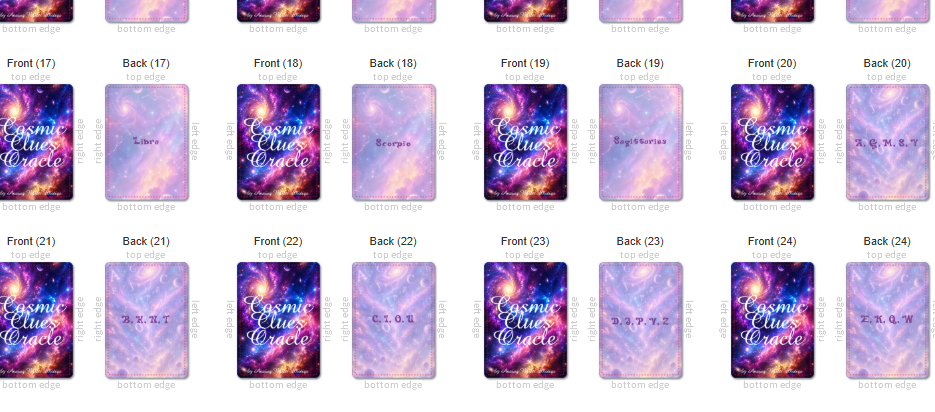 Cosmic Clues Oracle Deck